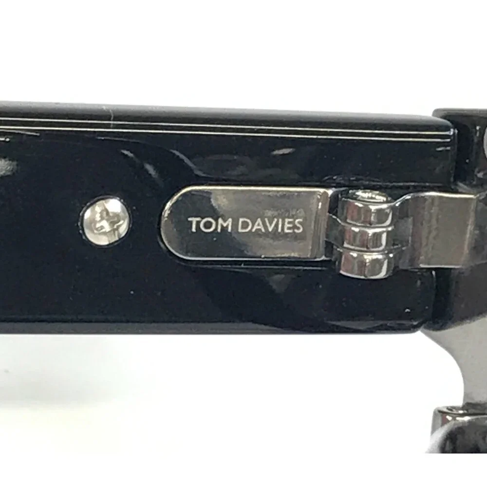 Tom Davies Eyeglasses Frames TD754 Col. 2267 Shiny Ruthenium Black 57-18-145